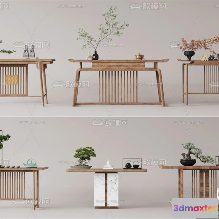 1366542 - Side Cabinet and Racks - 3D Models for Interior - 109 3D Max