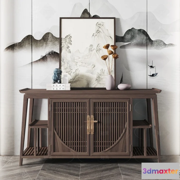 1366806 - Side Cabinet and Racks - 3D Models for Interior - 113 3D Max