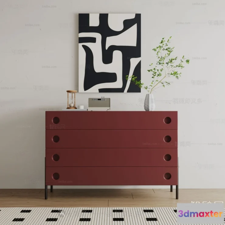 1366873 - Side Cabinet and Racks - 3D Models for Interior - 114 3D Max