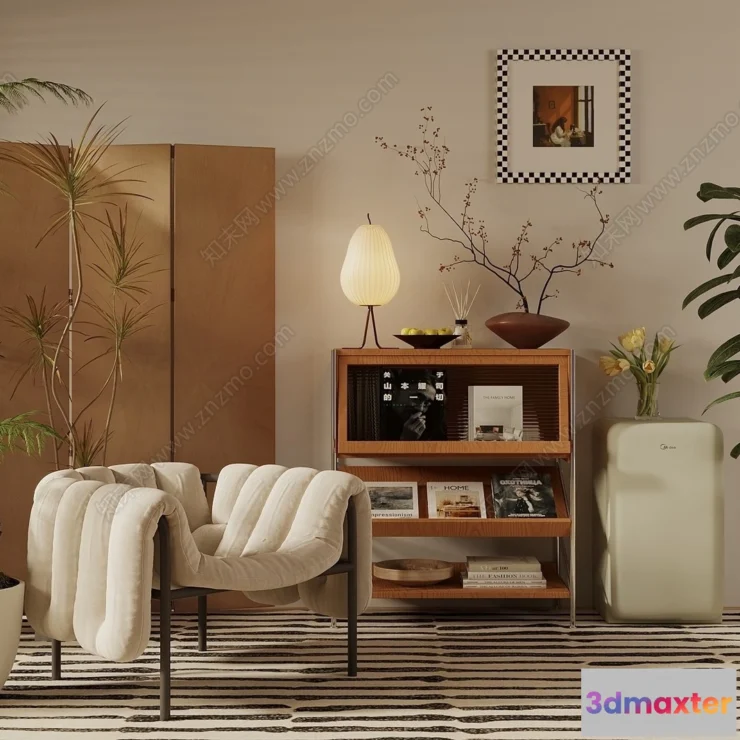 1367207 - Side Cabinet and Racks - 3D Models for Interior - 119 3D Max