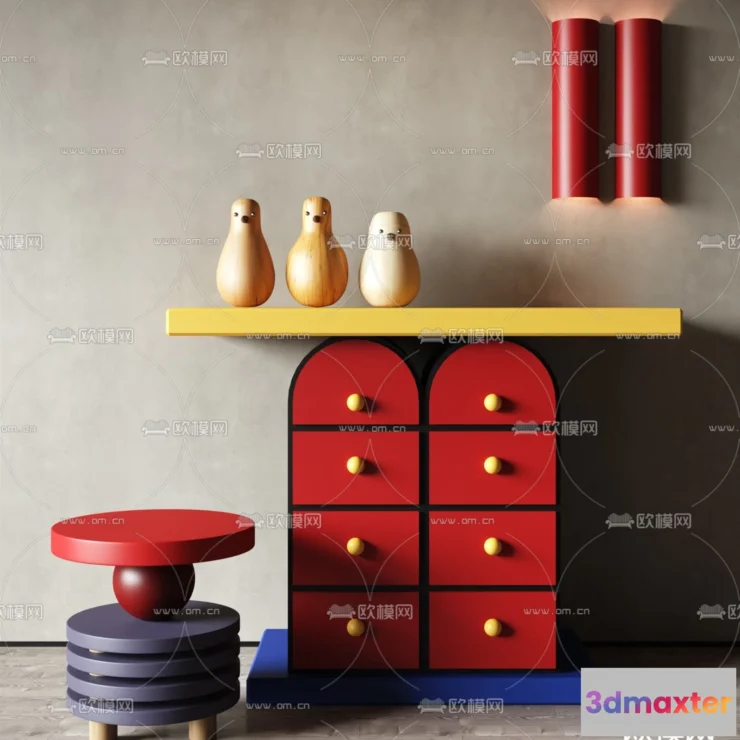 1367271 - Side Cabinet and Racks - 3D Models for Interior - 120 3D Max