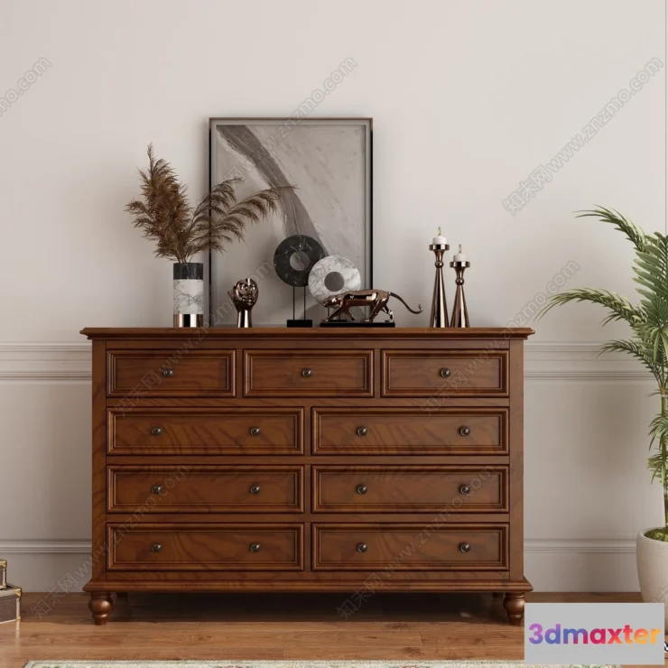 1367402 - Side Cabinet and Racks - 3D Models for Interior - 122 3D Max