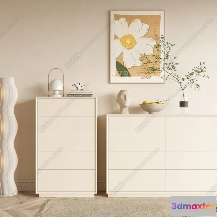 1367469 - Side Cabinet and Racks - 3D Models for Interior - 123 3D Max