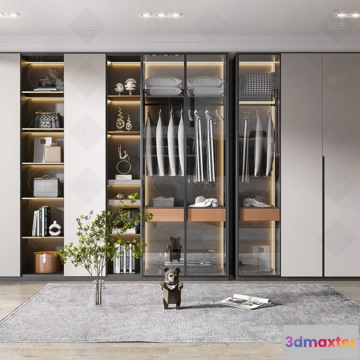 1368902 - Wardrobe 3D Models - 3D Furniture for Interior Design - 043 3D Max