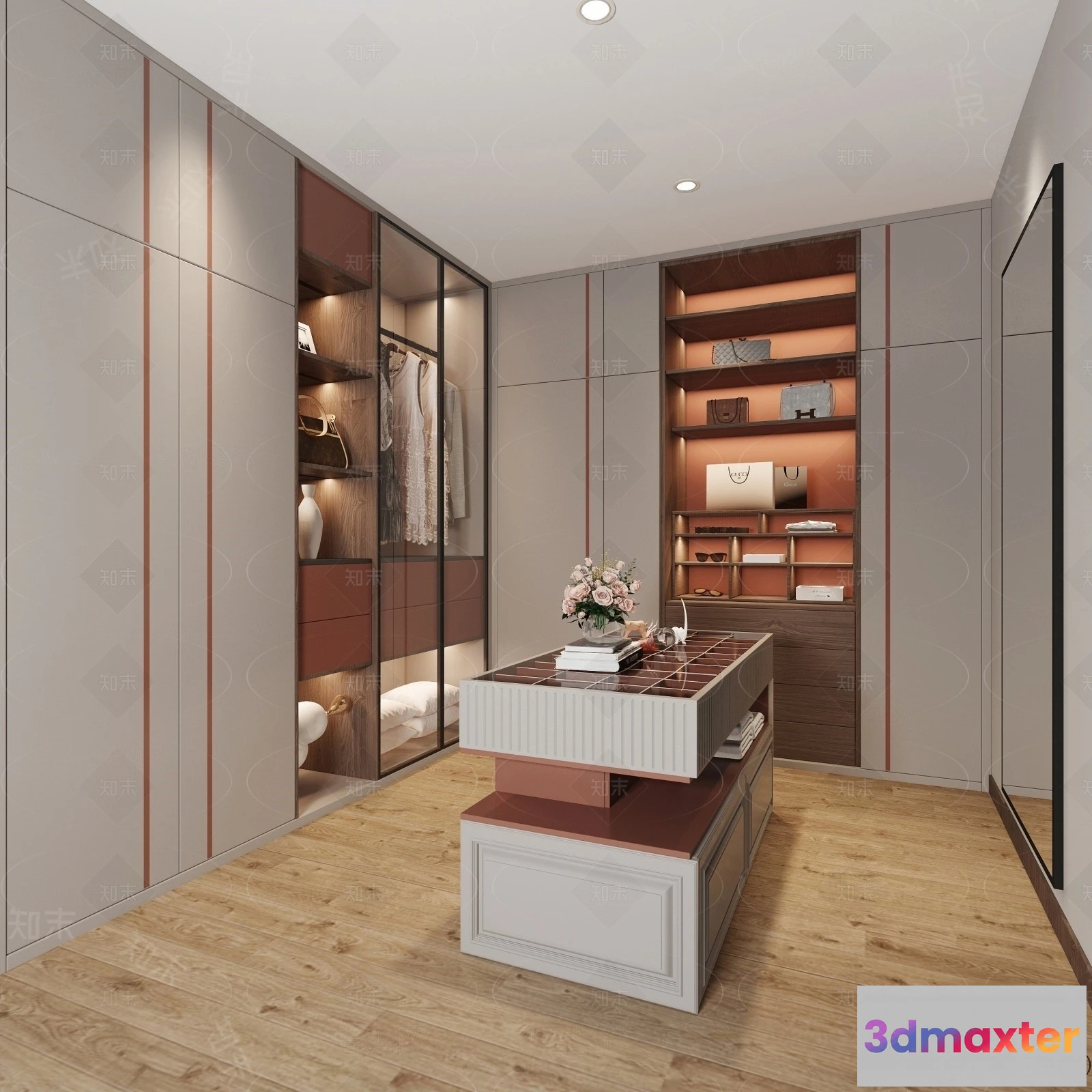1370044 - Wardrobe 3D Models - 3D Furniture for Interior Design - 060 3D Max