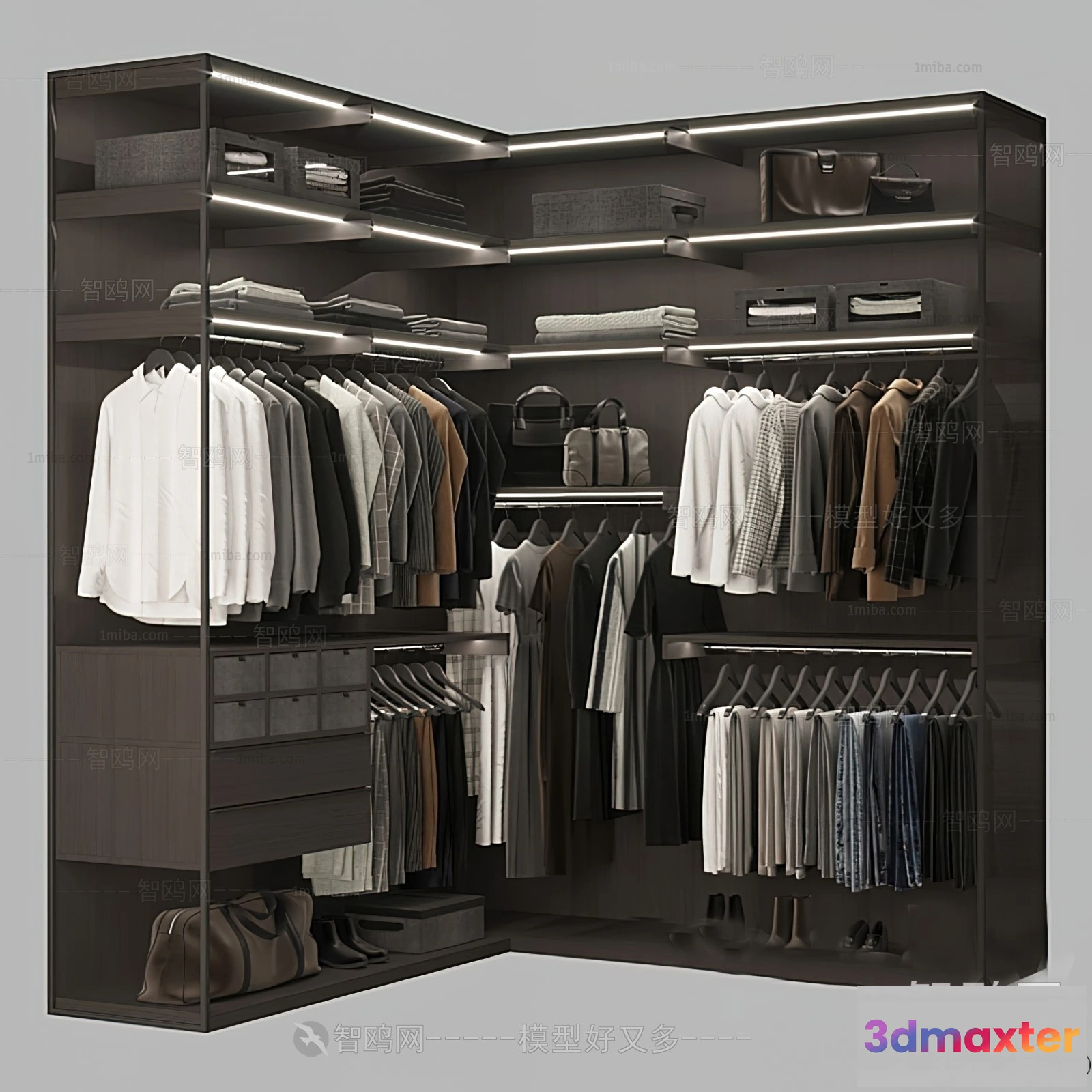 1371257 - Wardrobe 3D Models - 3D Furniture for Interior Design - 078 3D Max
