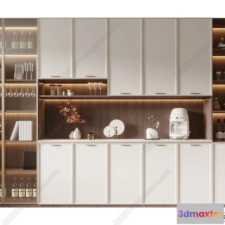 1377764 - Wine Cabinet 3D Models - 3D Furniture for Interior Design - 057 3D Max