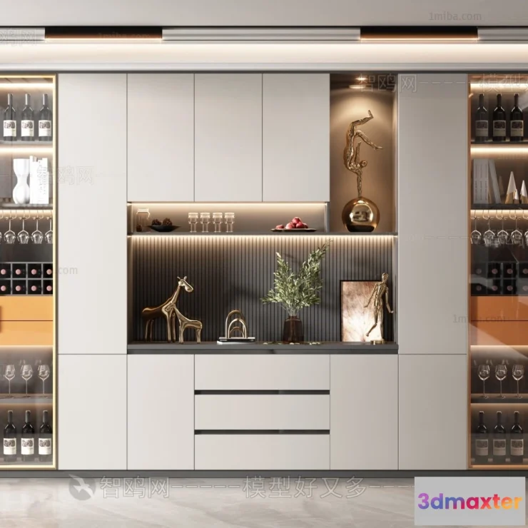 1377911 - Wine Cabinet 3D Models - 3D Furniture for Interior Design - 059 3D Max