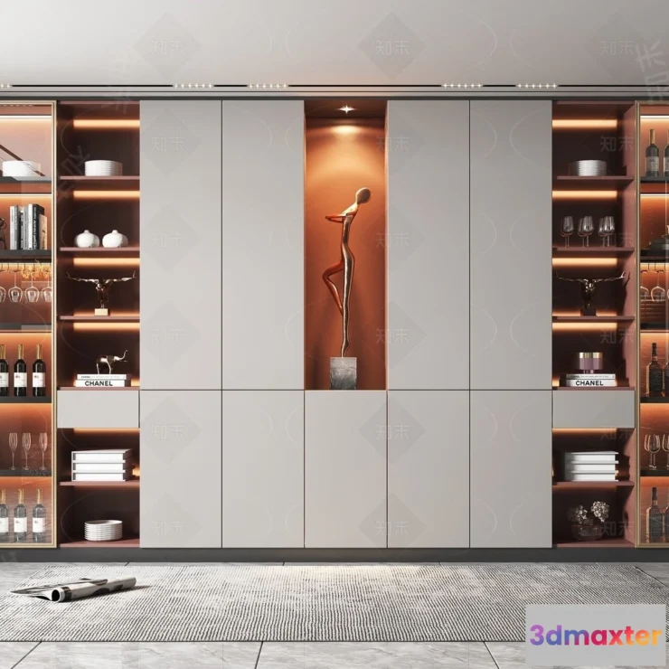 1381726 - Wine Cabinet 3D Models - 3D Furniture for Interior Design - 117 3D Max
