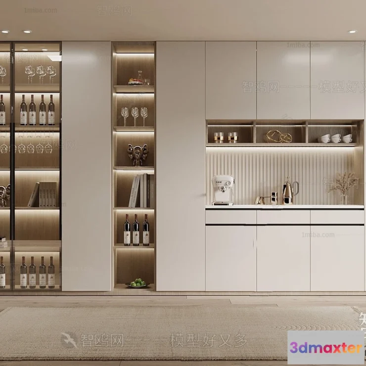1383569 - Wine Cabinet 3D Models - 3D Furniture for Interior Design - 144 3D Max