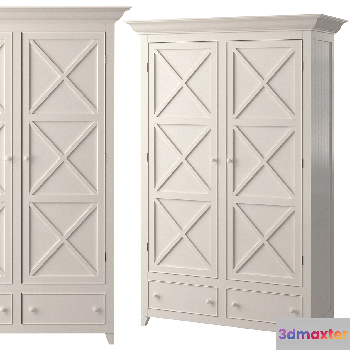 1395280 - Wardrobe with drawers medium La Mer 3D Max