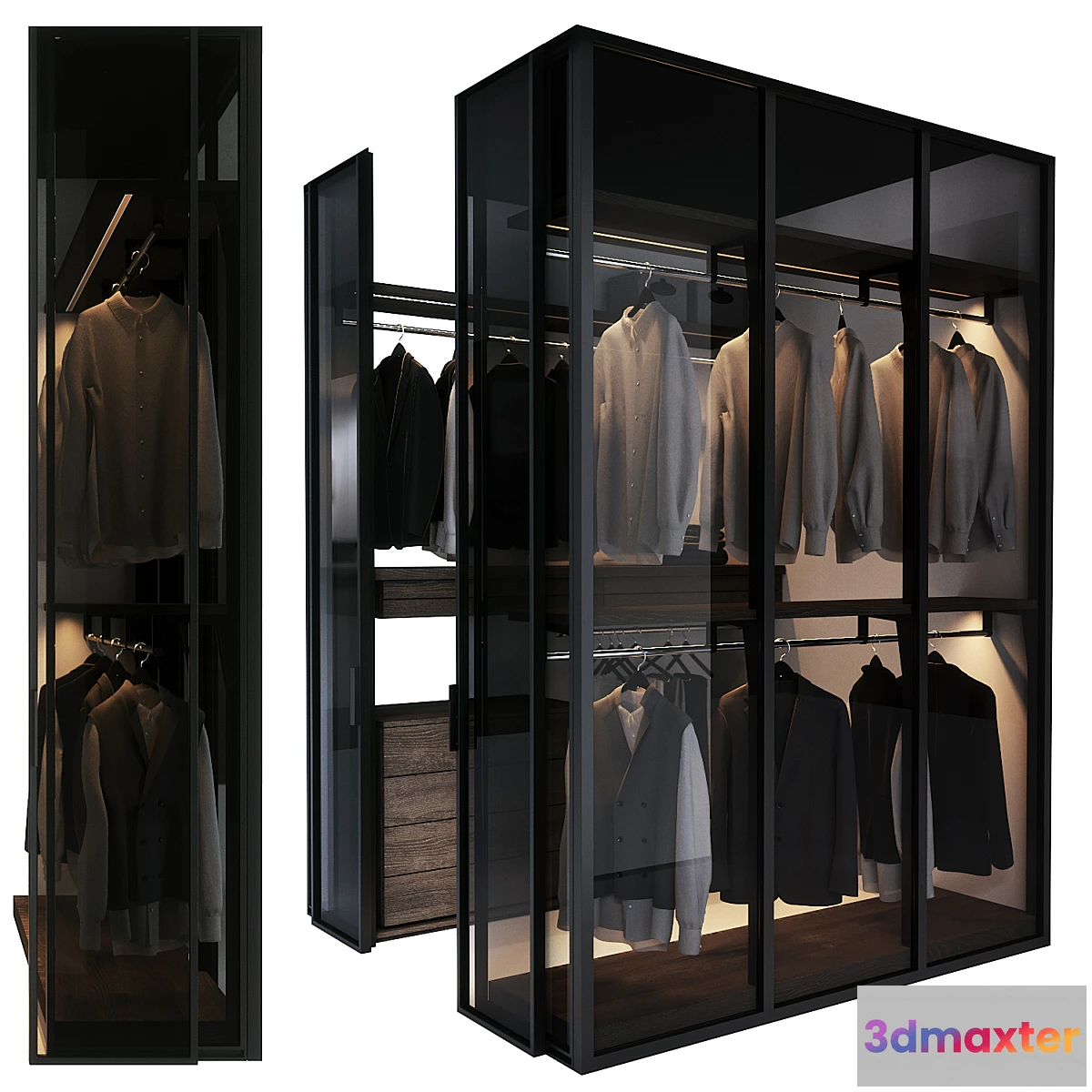 1400714 - Walk in corner wardrobe 3D Max