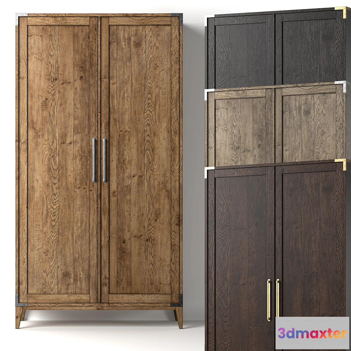 1408338 - CAYDEN CAMPAIGN PANEL DOUBLE-DOOR CABINET 3D Max