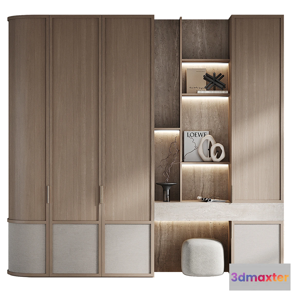 1416196 - Wardrobe with Kushi decor 3D Max