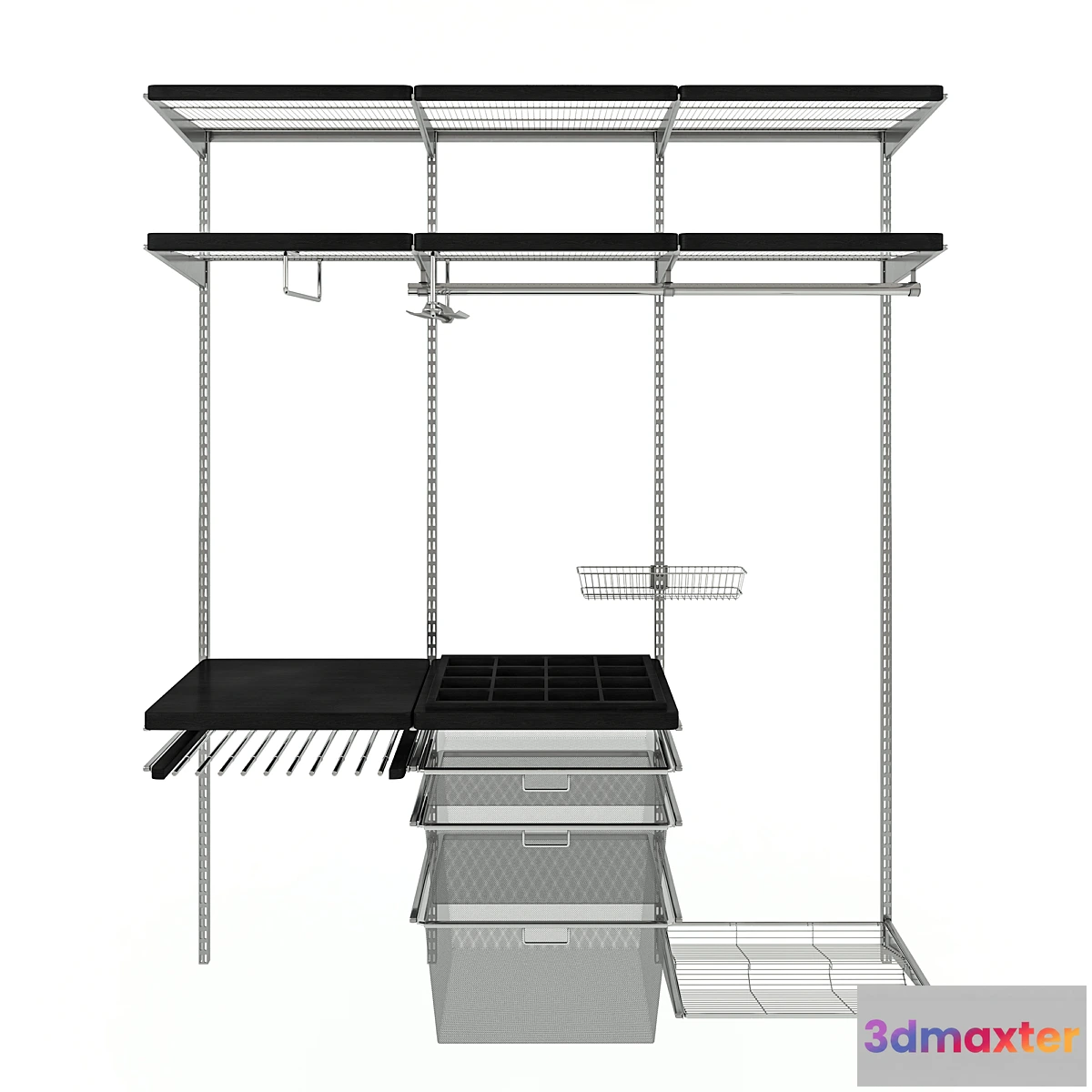 1416508 - Elfa Wardrobe system 3D Max