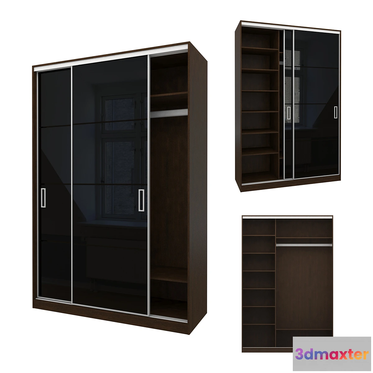 1416764 - Sliding wardrobe in a narrow Modus MS163 profile 3D Max