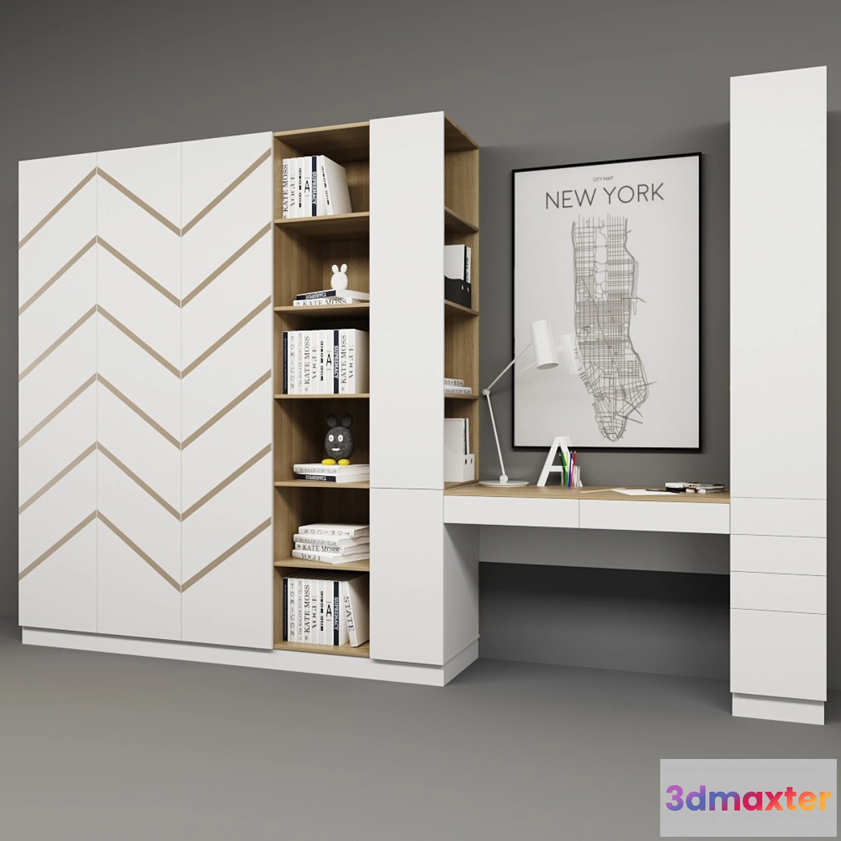 1427136 - Wardrobe in the room 3D Max