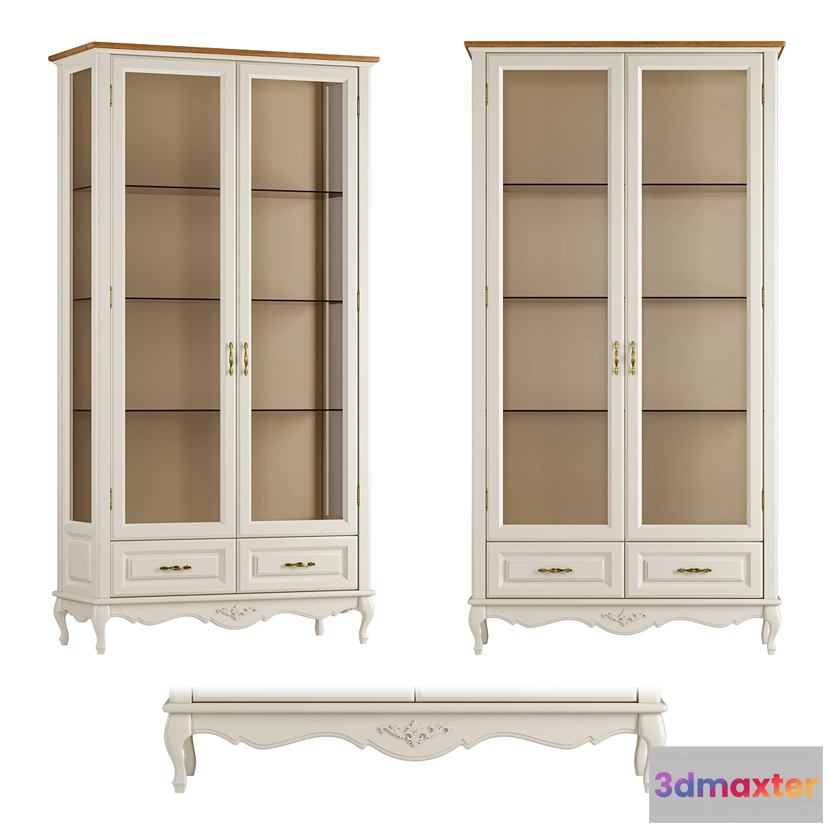 1439580 - Wardrobe - showcase Meroni double _ Showcase two dors 3D Max