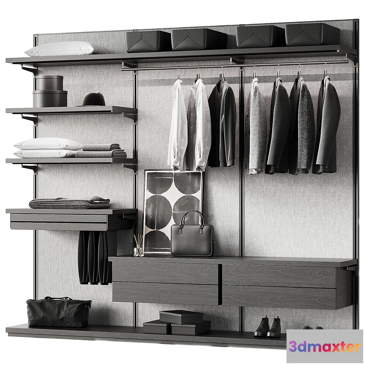 1444388 - Wardrobe system Rimadesio Dress Bold 3D Max