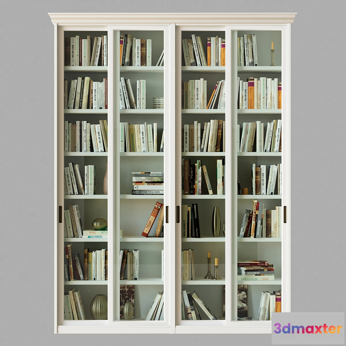 1445250 - Bookcase-compartment (library) 3D Max