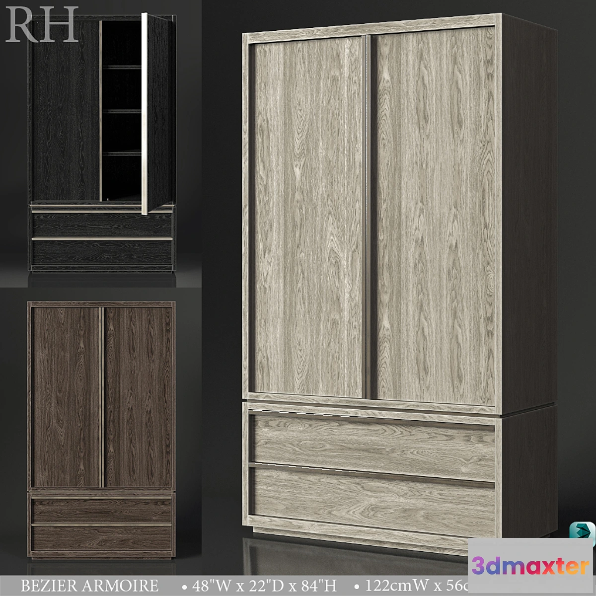 1469976 - RH BEZIER ARMOIRE 3D Max