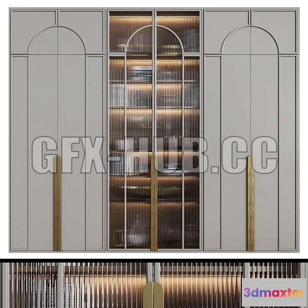 1541223 - Art Deco Wardrobe 14 3D Max