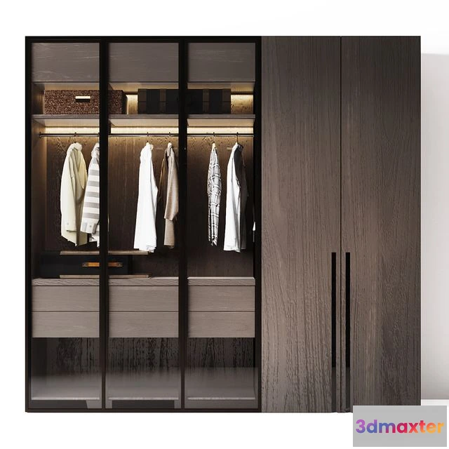 1545049 - wardrobe with clothes 3D Max