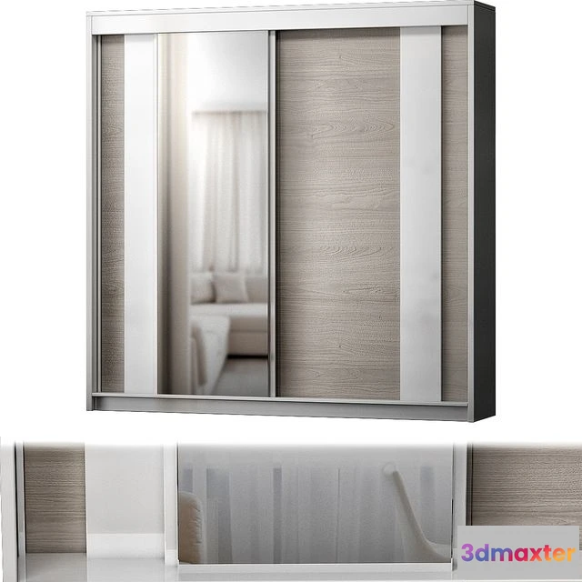 1551985 - Modern 2 Door Sliding Wardrobe Hokku Designs Colou 3D Max