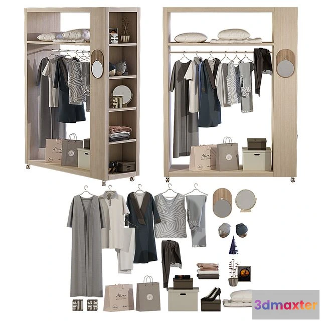 1552859 - Wardrobe with decor 2 3D Max