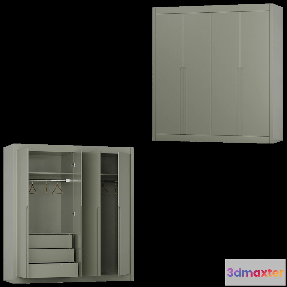 1644226 - Hasan Guner - Four doors wardrobe 3D Max
