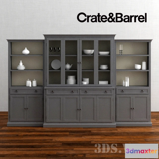 1644816 - furniture - Cameo Gray Modular Storage Collection 3D Max