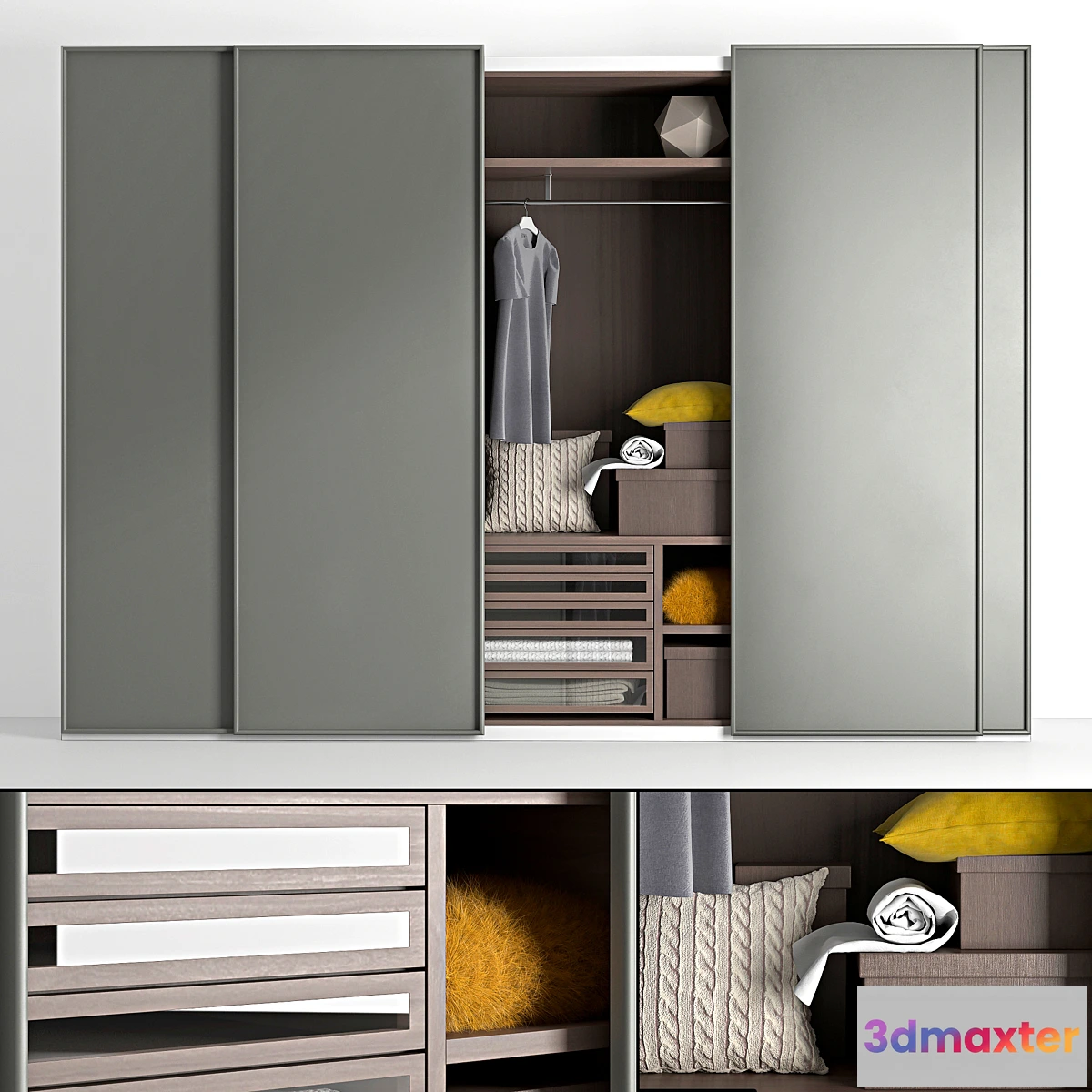 563407 - wardrobe matt coffee milk