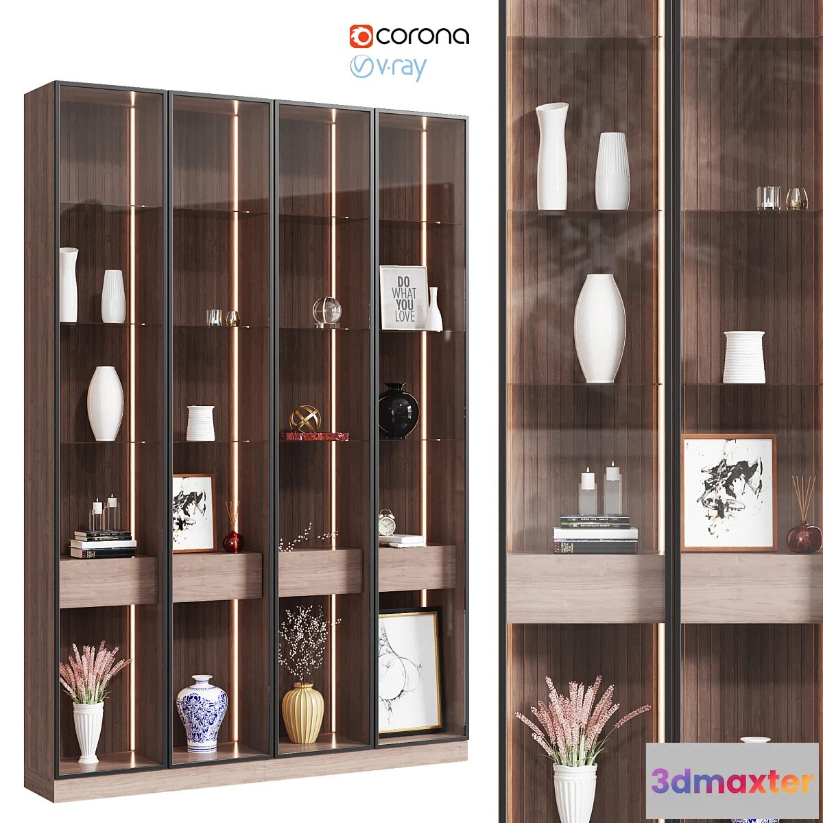 563549 - Wooden cabinet with decor
