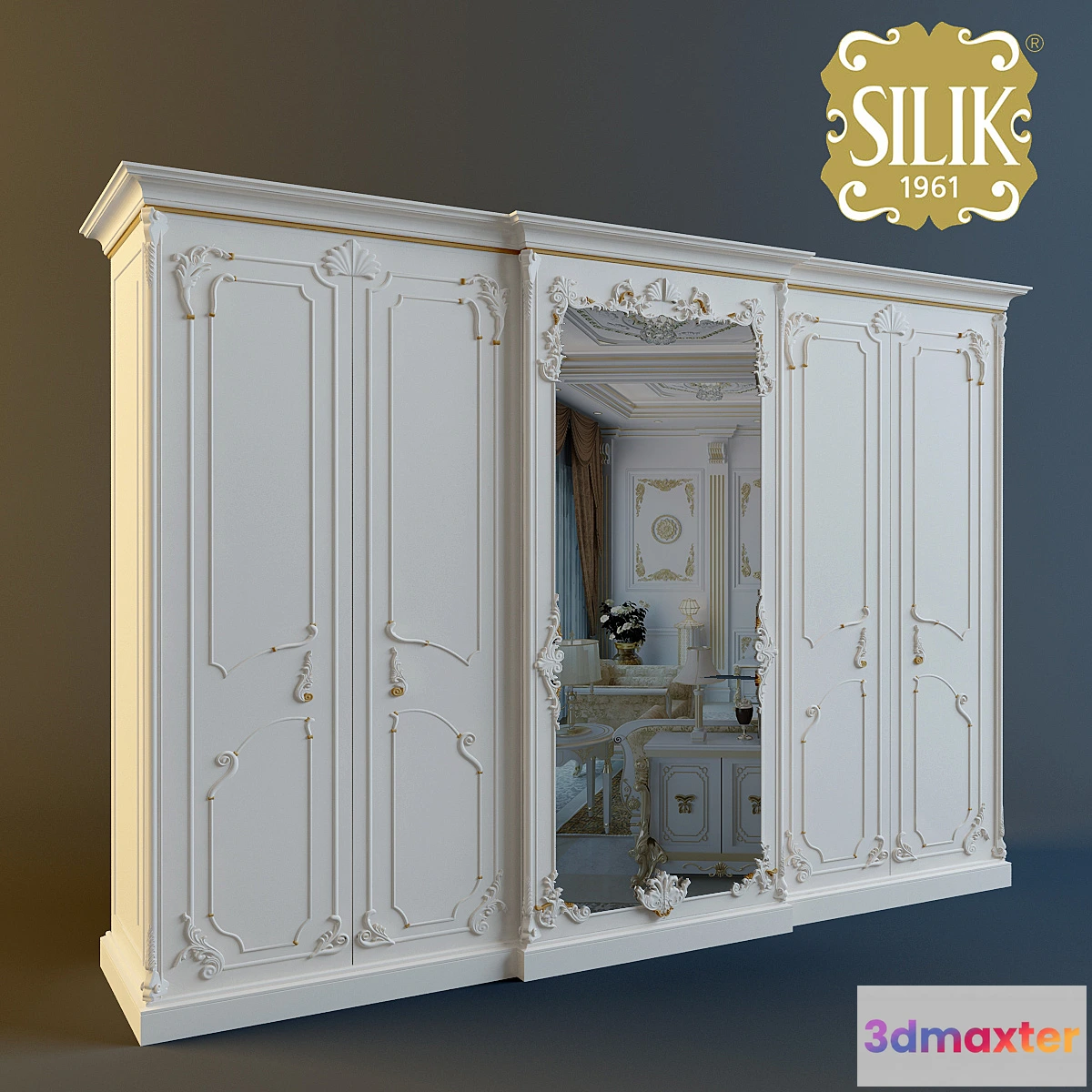 624835 - Wardrobe Larissa Silik 4 flap