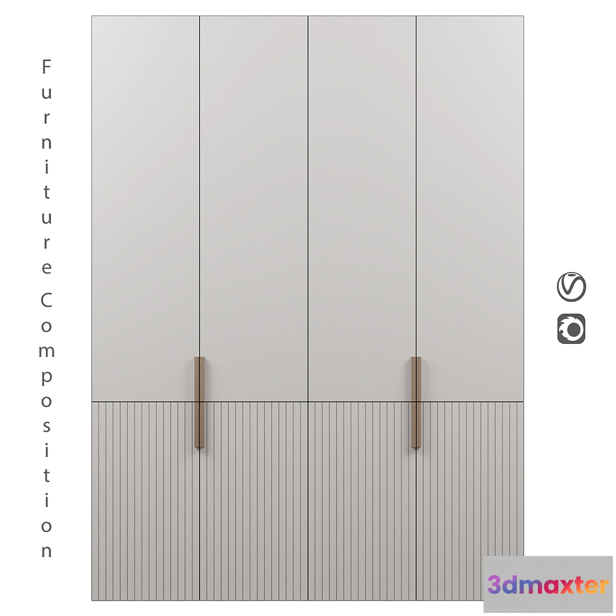 764541 - Furniture composition  201  Cupboard - No.2