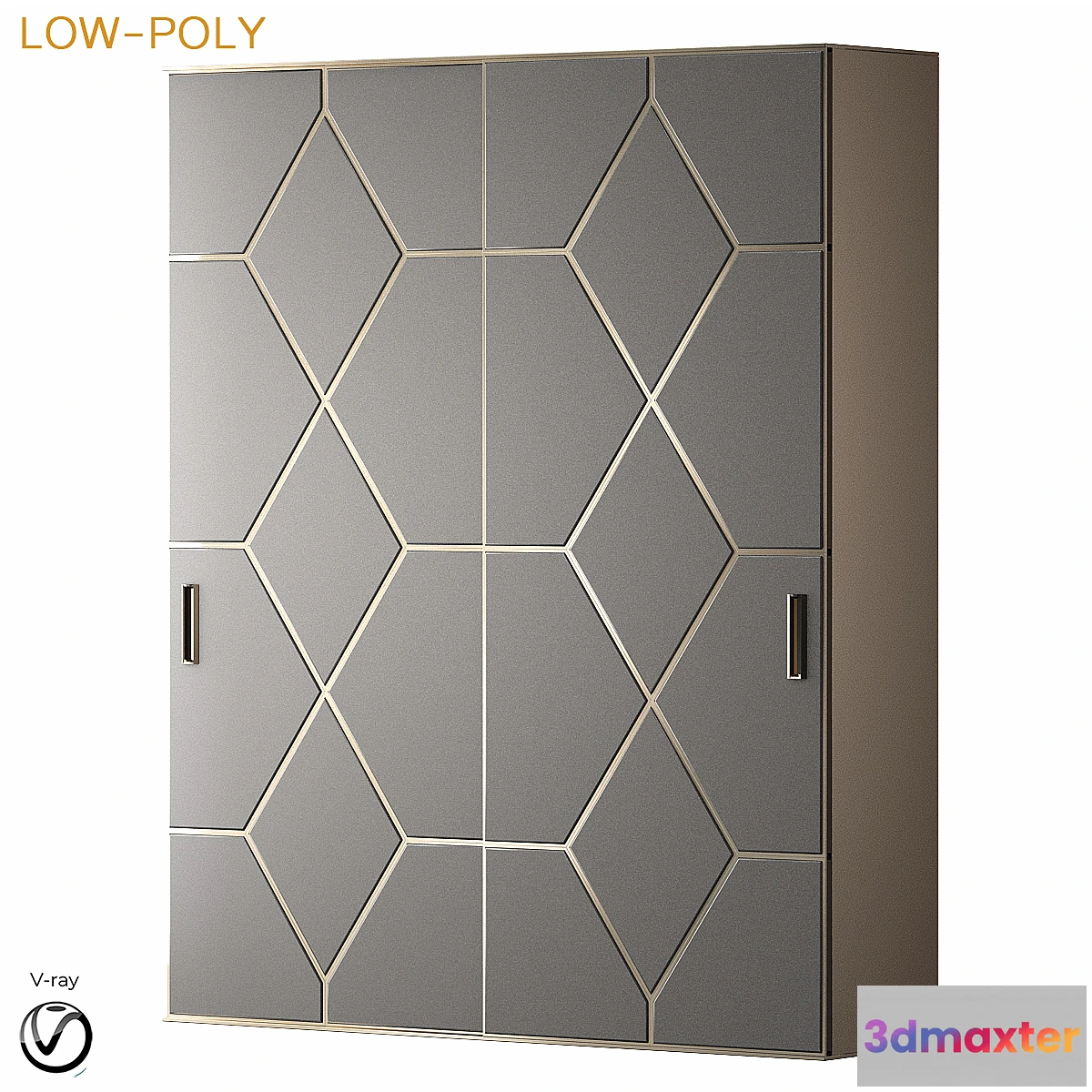 877283 - Wardrobe art deco (low poly) - No.4