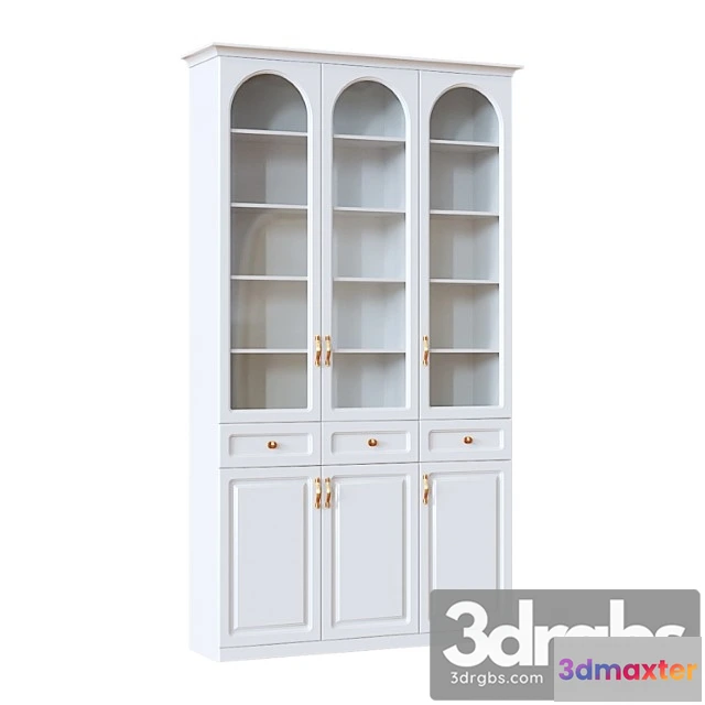 975592 - Bookcase classic 2 white