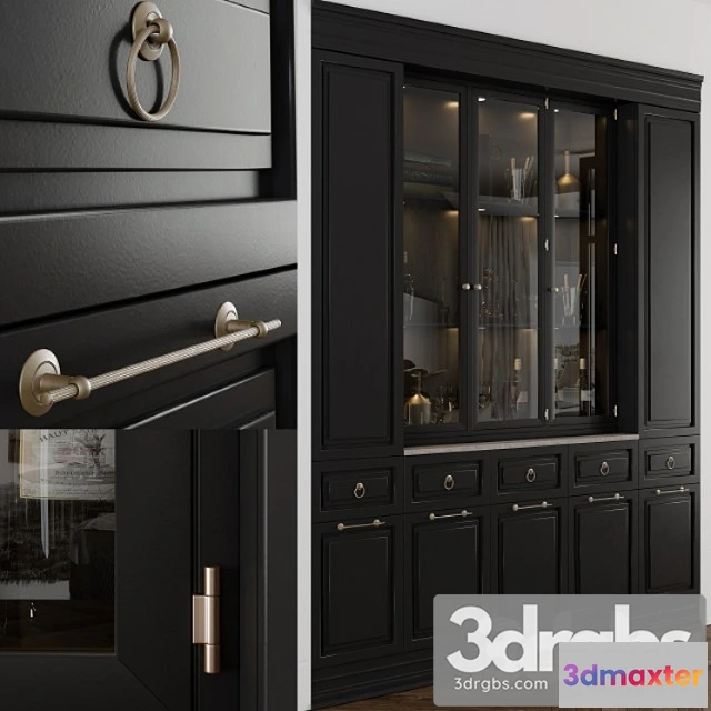 975776 - Classic display cabinet black