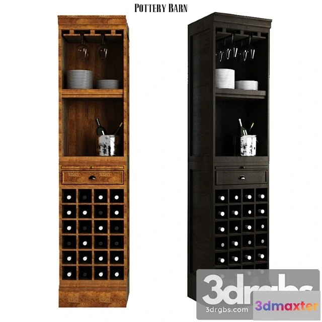 976318 - Pottery barn modular bar with wine grid tower