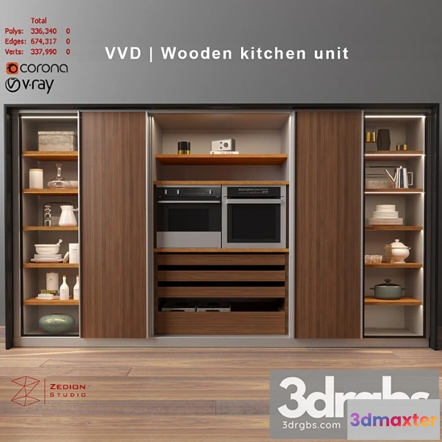 976440 - Vvd Wooden Kitchen Unit