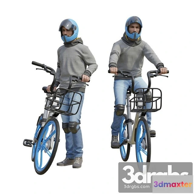 1056424 - Young man on a bicycle