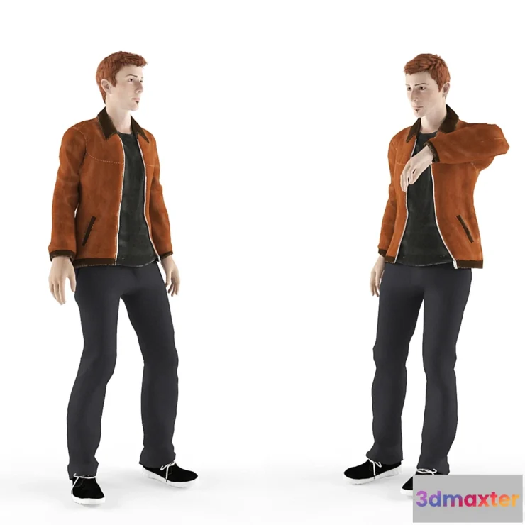 1300175 - Young man in a jacket 3D Max