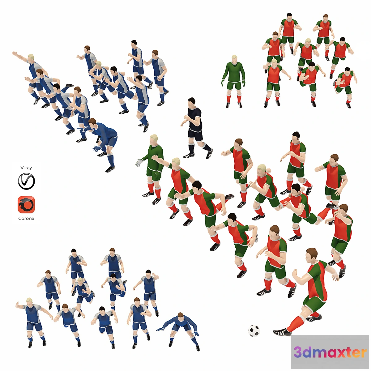 1451930 - Football players 3D Max
