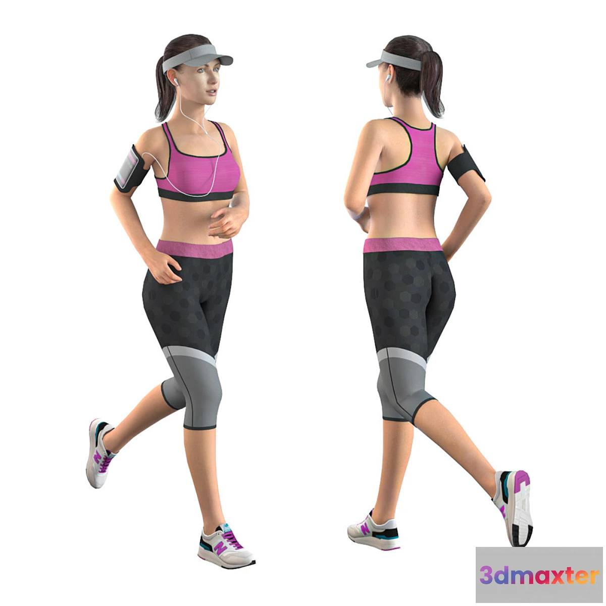 1467708 - Jogging girl 3D Max