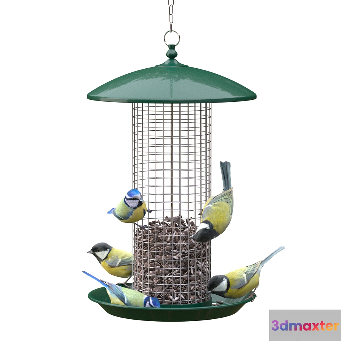 743677 - Great Tits and Blue Tits at bird feeder - No.3