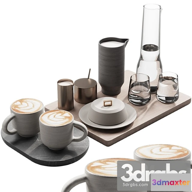 1042614 - 129 eat and drinks decor set 03 coffee and water kit 03
