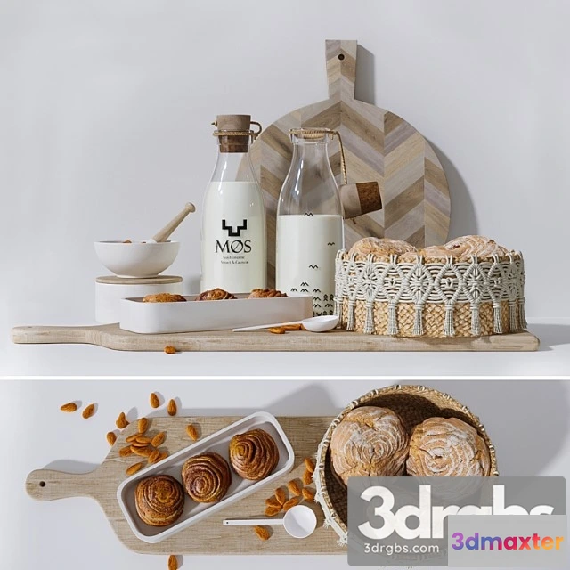 1042772 - Set - milk and homemade cakes