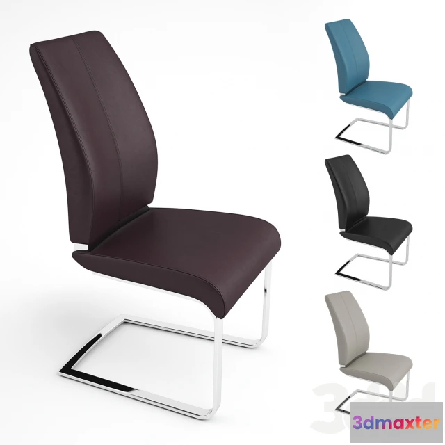 1072972 - Arto dining chair leather chrome - 206529