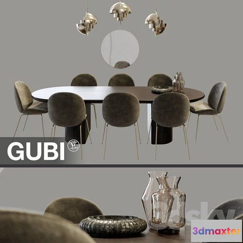 1082378 - Gubi Dining Set 1 - 215935