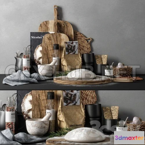 1084340 - Kitchen decor set 02 3d model - 217897